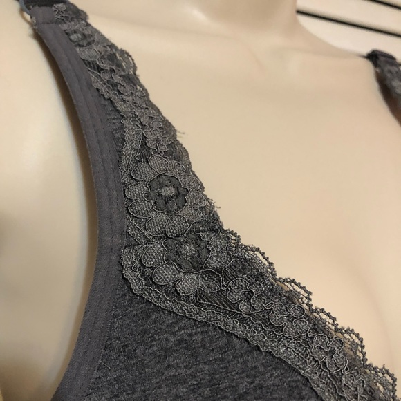 Delimira soft cotton Bra non padded lace trim plus size 46C.  Runs small. - Picture 4 of 7